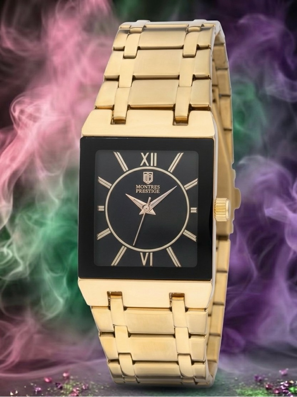 Montres Prestige Men’s Business Luxury Collection 24K Gold Plated Watch! Limited